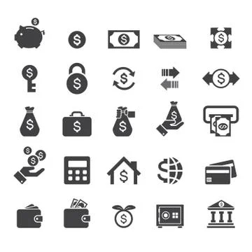 Money icon Stock Illustration