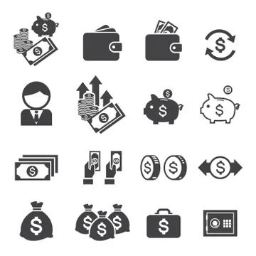 Money icon Stock Illustration