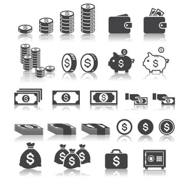 Money icon Illustrazione stock