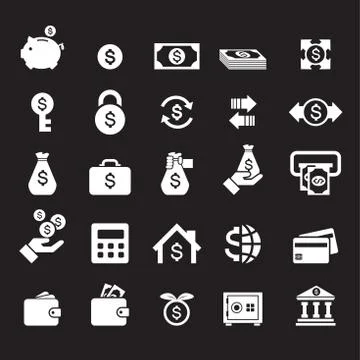 Money icon Illustrazione stock