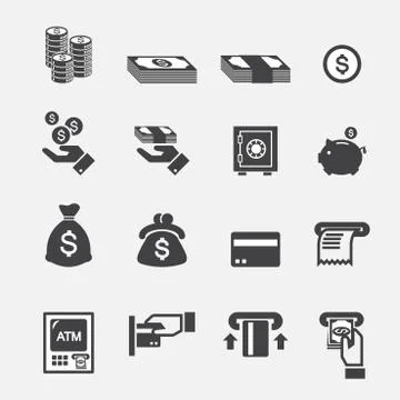 Money icon Stock Illustration
