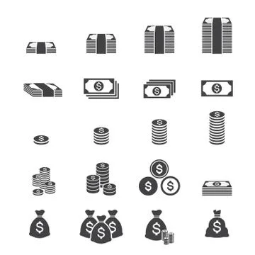 Money icon Stock Illustration