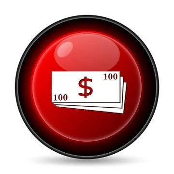 Money icon. internet button on white background.. Stock Illustration