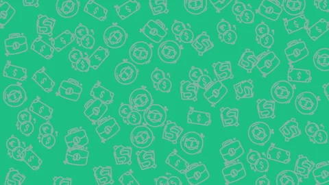 Money icon pattern background video loop for finance and business presentatio Vidéo 330678105