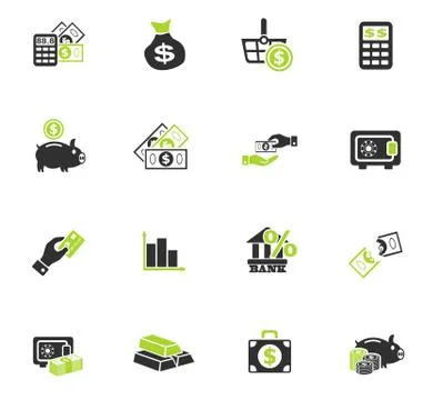 Money icon set Stock-Illustration