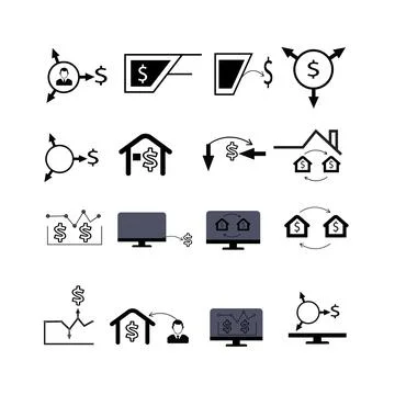 Money Icon Set Stock Illustration
