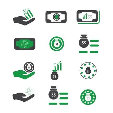 Money Icon Set Stock Illustration