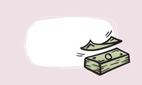 Money icon. Simple vector background for label Stock Illustration