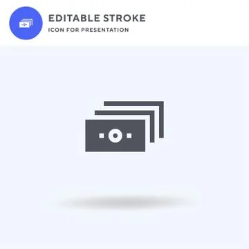 Money icon vector, filled flat sign, solid pictogram isolated on white, logo  イラスト素材