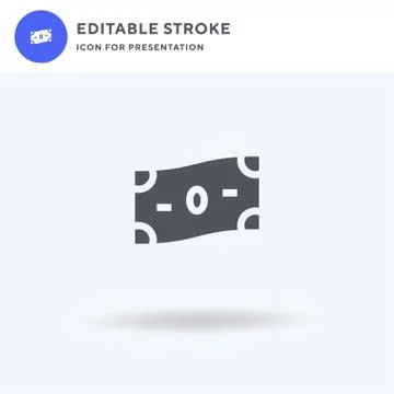 Money icon vector, filled flat sign, solid pictogram isolated on white, logo  스톡 일러스트