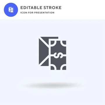 Money icon vector, filled flat sign, solid pictogram isolated on white, logo イラスト素材