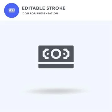 Money icon vector, filled flat sign, solid pictogram isolated on white, logo イラスト素材