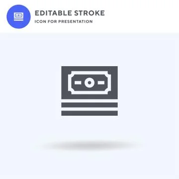 Money icon vector, filled flat sign, solid pictogram isolated on white, logo イラスト素材