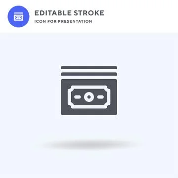 Money icon vector, filled flat sign, solid pictogram isolated on white, logo 스톡 일러스트