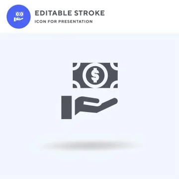 Money icon vector, filled flat sign, solid pictogram isolated on white, logo イラスト素材