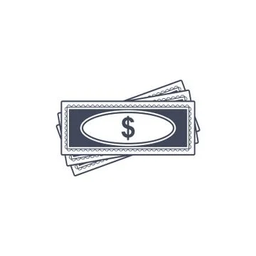 Money Icon Vector flat design style Stock Illustration