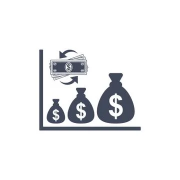 Money Icon Vector flat design style Stock Illustration