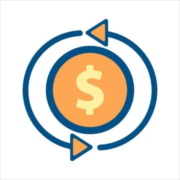 Money icon vector. flat design style icon vector concept Stock Illustration