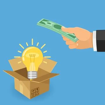 Money for idea Stock Illustration
