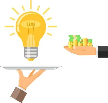 Money for idea Stock Illustration