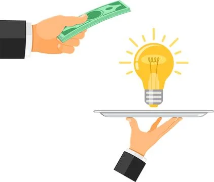 Money for idea Stock Illustration