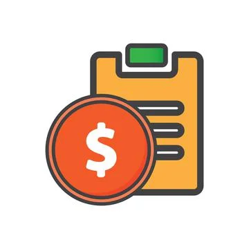 Money illustration. Flat vector icon. Stock Illustration
