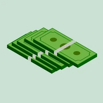 Money Isometric Background Stock Illustration