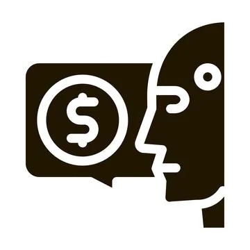 Money issue of robot icon Vector Glyph Illustration イラスト素材