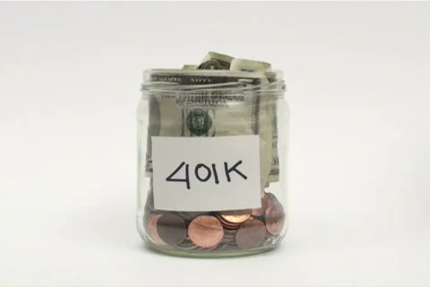 Money jar 401K taking out - NTSC Stock Footage