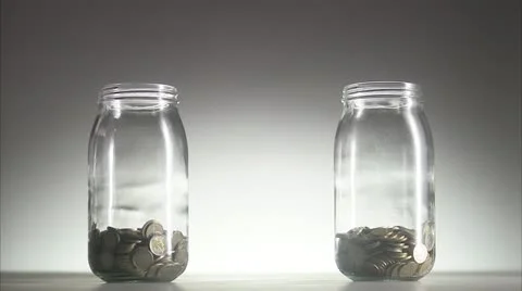 Money in jars Video stock 11291093