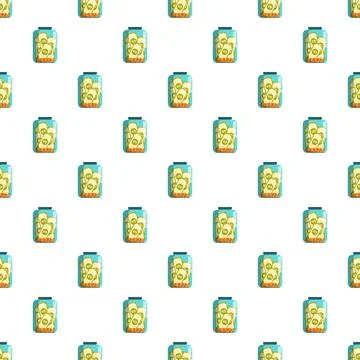 Money jars pattern showing savings and investment growth 库存插图