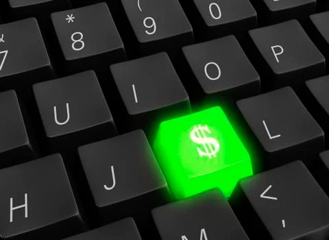 Money key Illustrazione stock