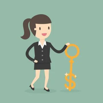 Money Key. Stock Illustration