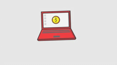 Money Laptop Stock Footage 280284919
