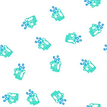 Money laundering vector seamless pattern Stock Illustration
