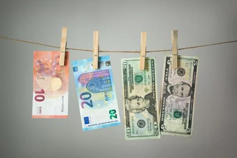 Money laundry concept Stock Photos