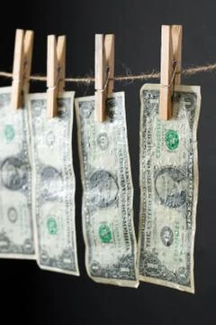 Money laundry concept Stock Photos
