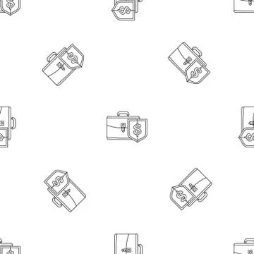 Money leather case pattern seamless Stock Illustration