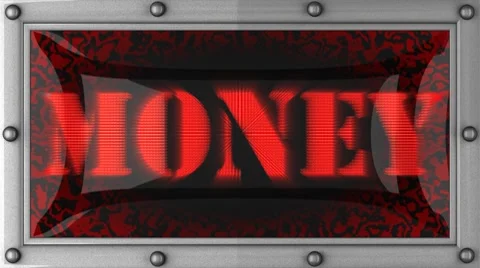 Money on led Stock Footage 8752070