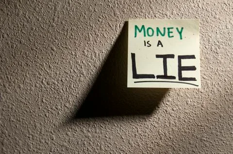 Money is a lie Foto stock