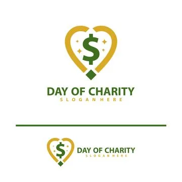 Money love logo vector template. Creative Money Love logo design concepts. .. Ilustração Stock