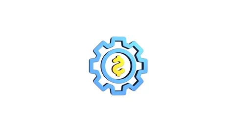 Money management 3D rendering rotating gear mechanism wheel for teamwork su.. Stock Footage 313463601