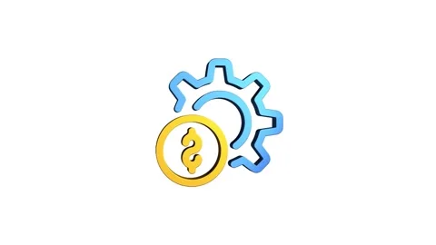 Money management 3D rendering rotating gear mechanism wheel for teamwork su.. 動画素材 313463611