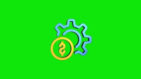 Money management 3D rendering rotating gear mechanism wheel for teamwork su.. Stock Footage 313463613