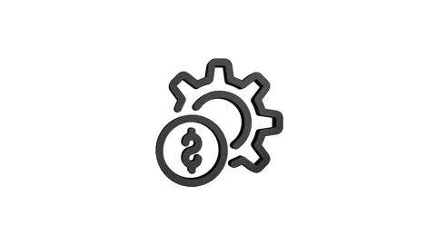 Money management 3D rendering rotating gear mechanism wheel for teamwork su.. Stock Footage 313463619