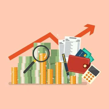 Money management concept Stock Illustration