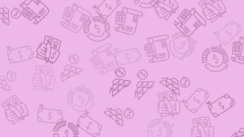 Money Matters - A Seamless Pattern of Financial Icons. Stock Footage 321851009