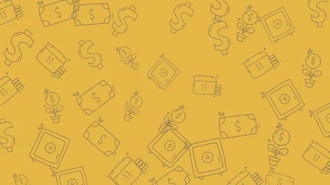 Money Matters - A Seamless Pattern of Financial Icons. Stock Footage 321851054