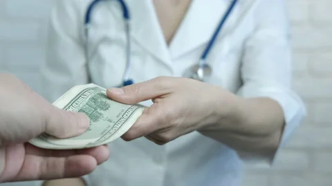 Money for medical work. Stock Footage 153508014