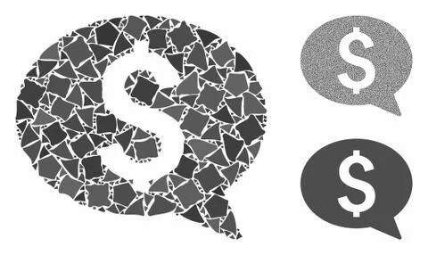 Money message Composition Icon of Raggy Elements Stock Illustration